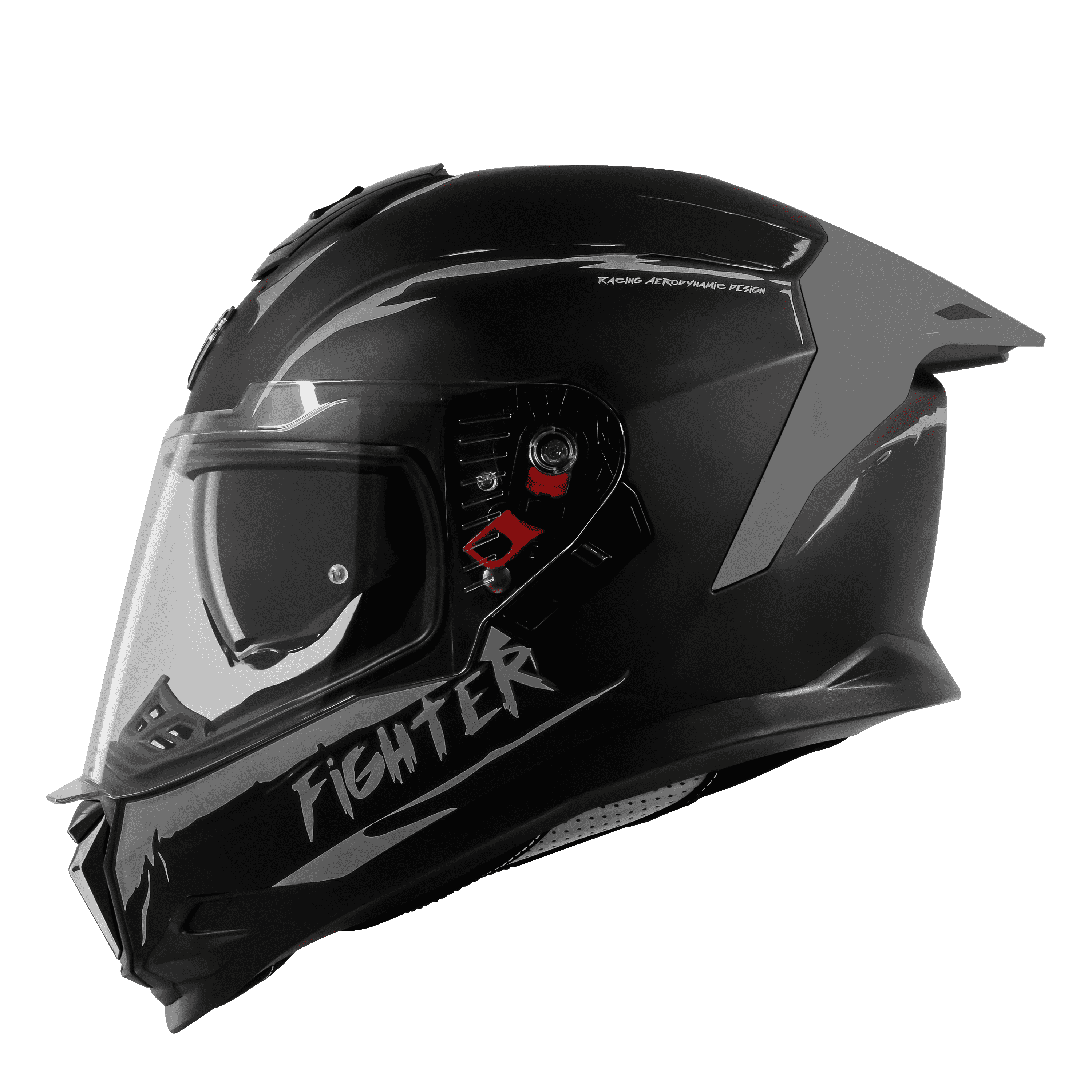 SBH-57 ISS FIGHTER F2 GLOSSY BLACK WITH SILVER